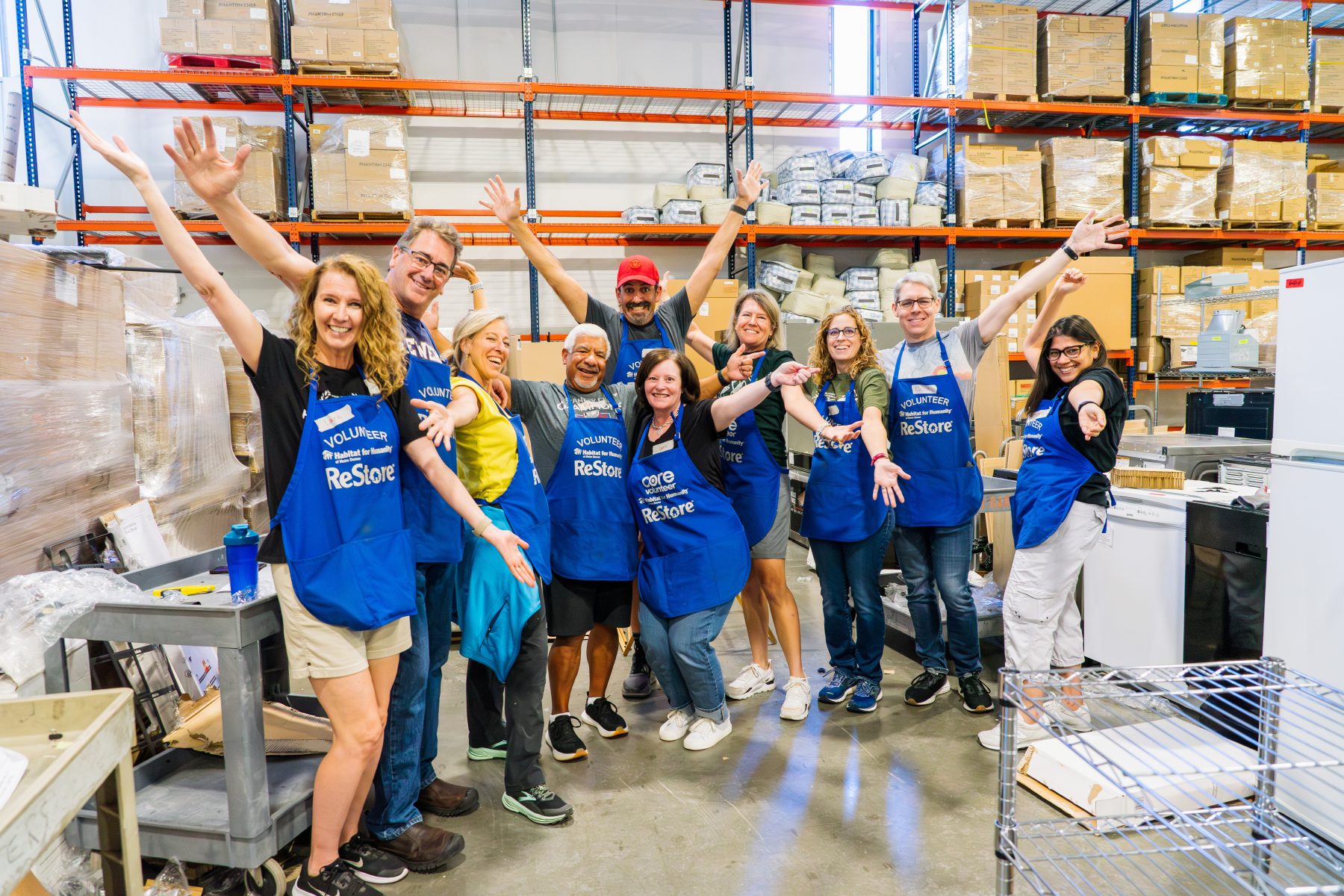 Habitat Denver volunteers celebrating